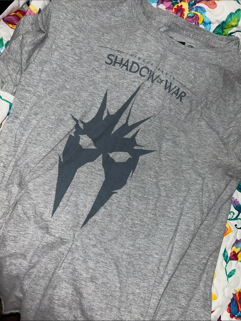 Loot Crate Gray Short Sleeve Shadow of War Graphic Tee